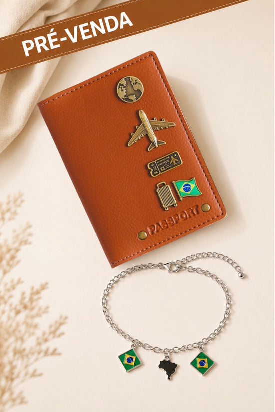 Combo Novas Histórias | Collab Anexo + Simbora | Case europa + 5 PINS + Pulseira - Silver