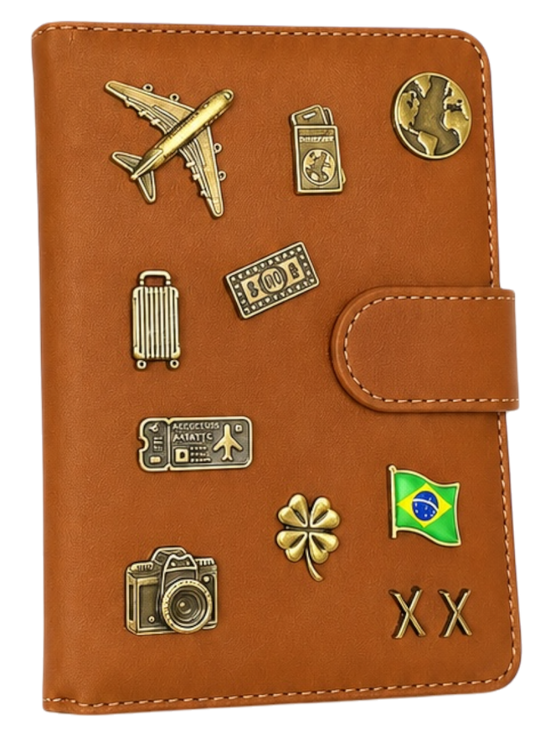 COMBO SEE YOU SOON - Carteira Nomad + 9 PINS + 2 LETRAS - Dubai
