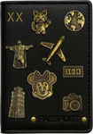 COMBO EXPLORER - Case europa + 8 PINS + 2 LETRAS - São Paulo (preto com vermelho e rosa)