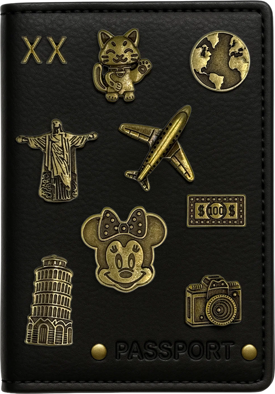 COMBO EXPLORER - Case europa + 8 PINS + 2 LETRAS - São Paulo (preto com vermelho e rosa)