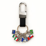Bag Charm Mundo Afora | chaveiro colecionável com 10 bandeiras - Preto